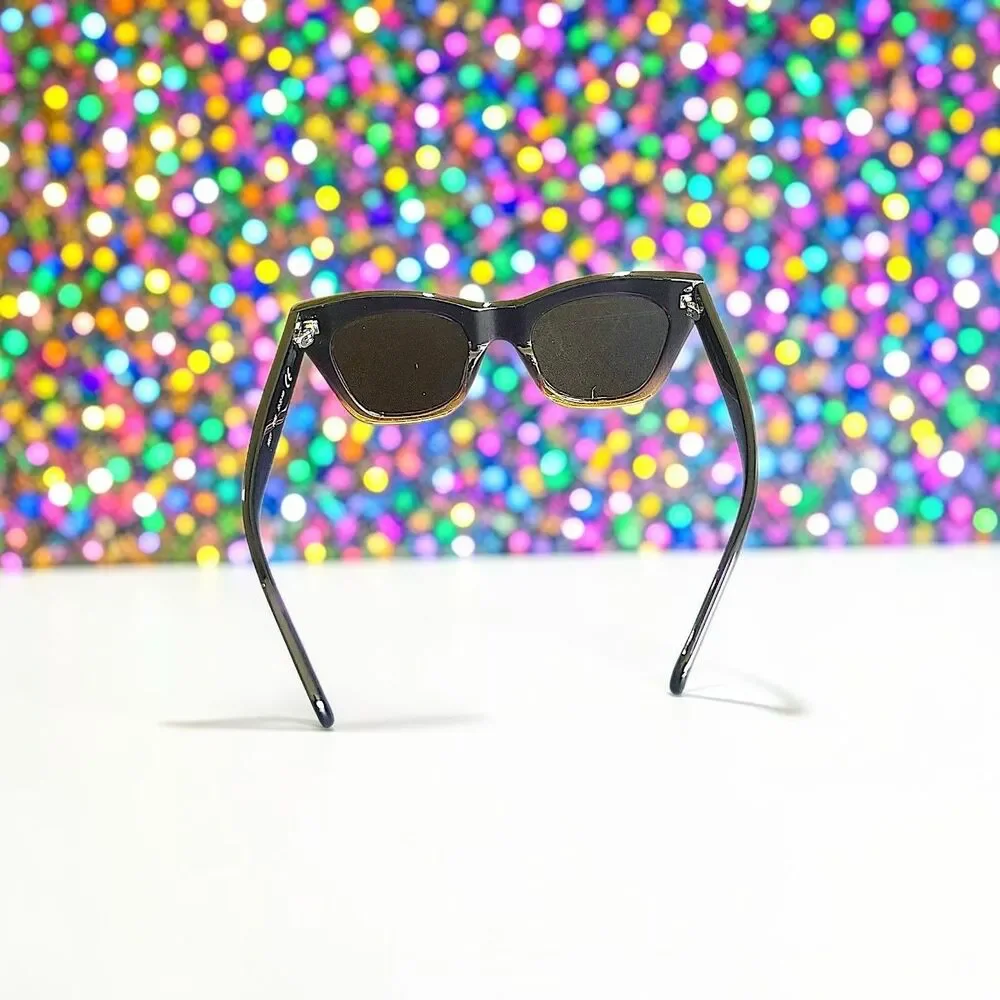 CHRISTIAN SIRIANO Nelly Sunglasses in Puple Gold Brand New in Box With Hard Case
